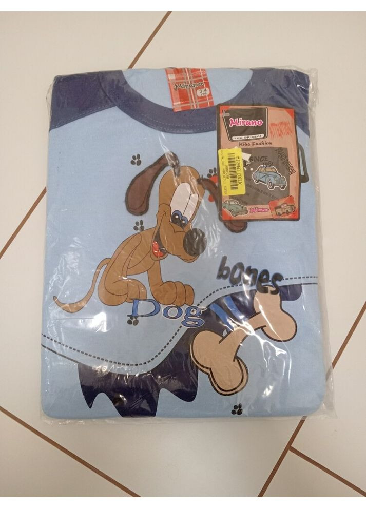 Синя всесезон піжама для хлопчика лонгслів + брюки Mirano