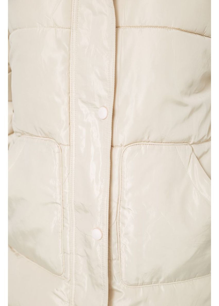 Світло-бежева демісезонна куртка жіноча демісезонна з поясом Ager 207R005