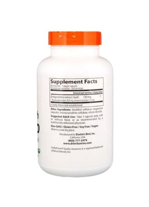 Extra Strength Ginkgo 120 mg 360 Veg Caps DRB-00273 Doctor's Best (313587263)