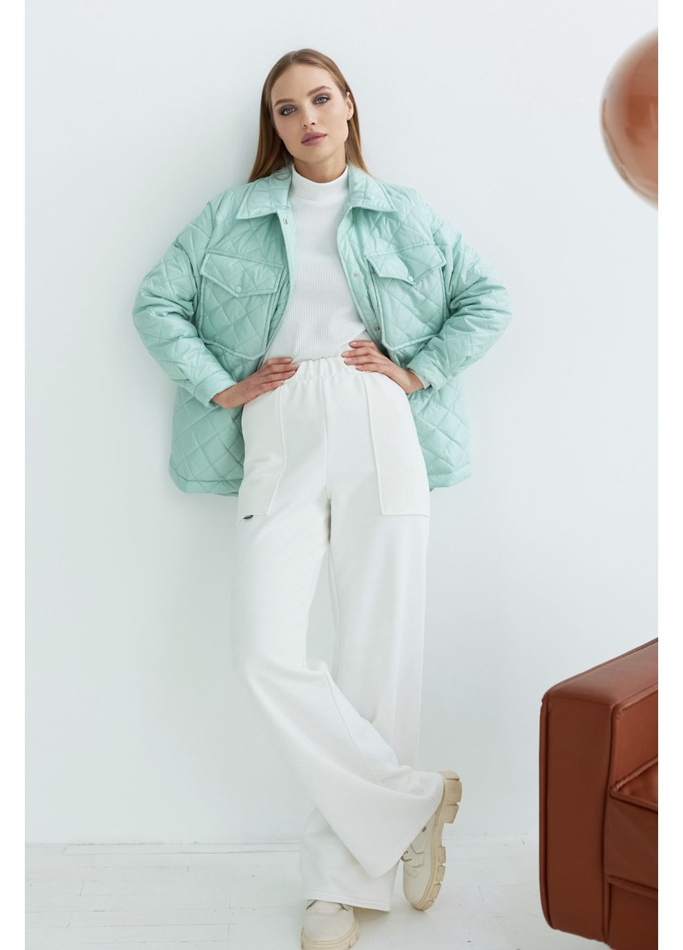 Бирюзовая демисезонная куртка 1983.5146 Seventeen