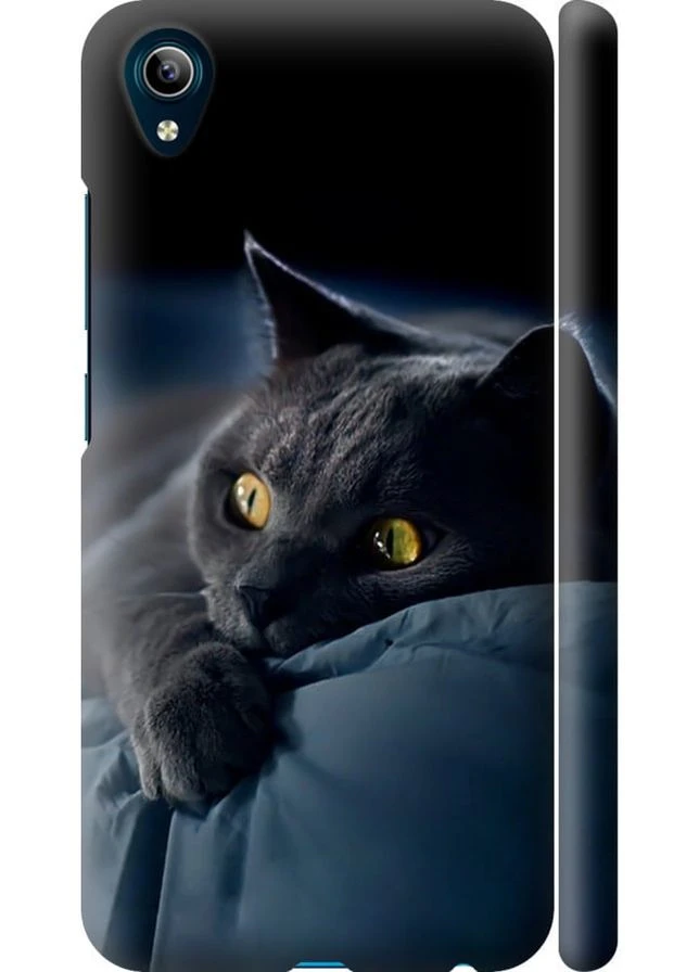 3D пластиковий матовий чохол 'Димчастий кіт' для Endorphone Vivo Y91C (265226013)