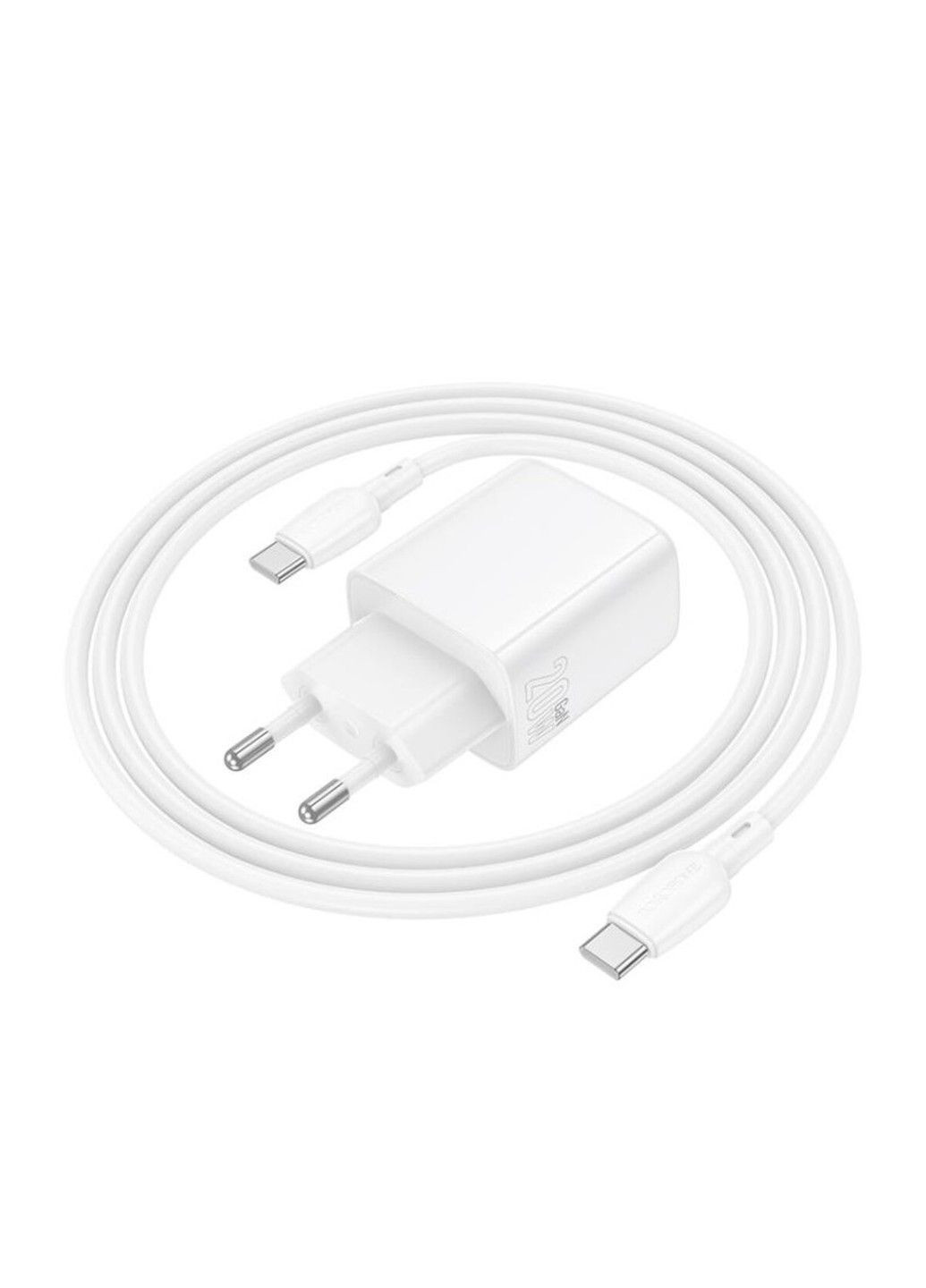 Сетевое зарядное устройство для BN26 Fuente single-port PD20W Charger Set (C to C) (EU) White Borofone (369457584)