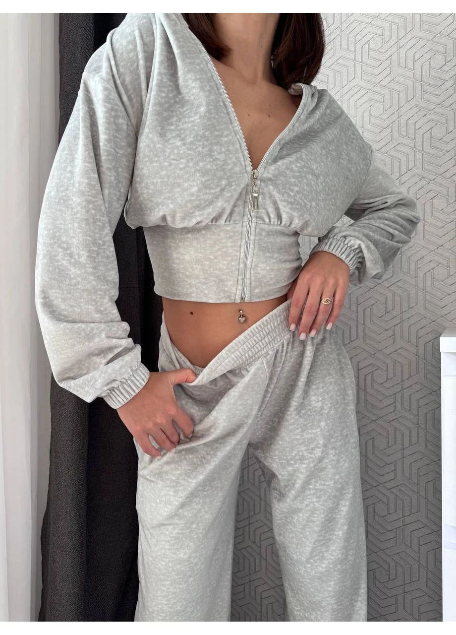 Жіночий спортивний костюм велюр-плюш No Brand Р4939-691/3 (376329059)