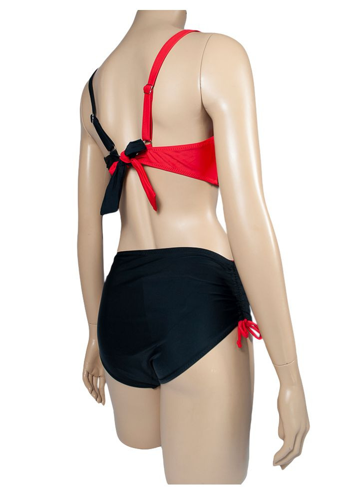 Черный летний раздельный купальник бюстгальтер с переплетением ткани модель 0037 арт.22107 раздельный Fuba.Vi