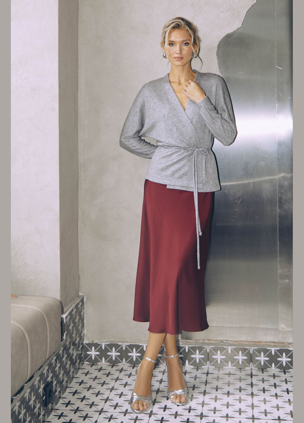 Серый демисезонный кардиган ST-Seventeen