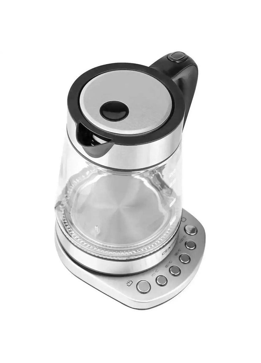 Електрочайник SK-09003 скляний дисковий чайник з регулюванням температури 1.7л 2200Вт сталь Sokany (316219972)