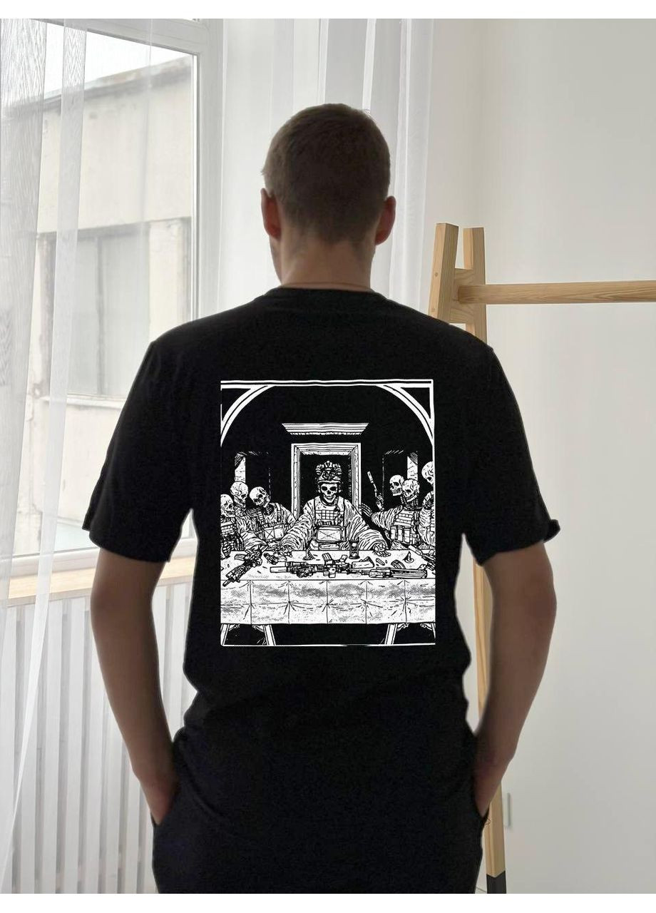 Черная футболка милитари унисекс, цвет черный, размеры xxl No Brand