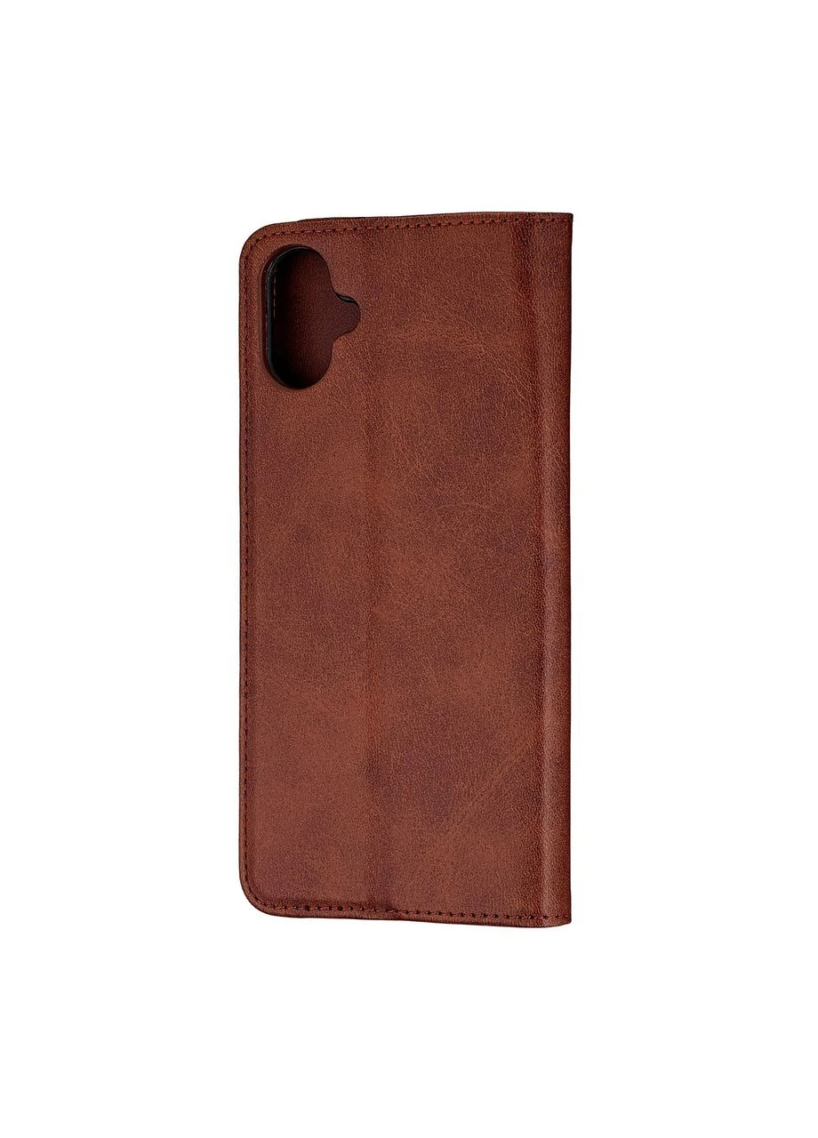 Чохол-книжка шкірозамінник Premium протиударний для Samsung A06 темно-коричневий Case (370167968)