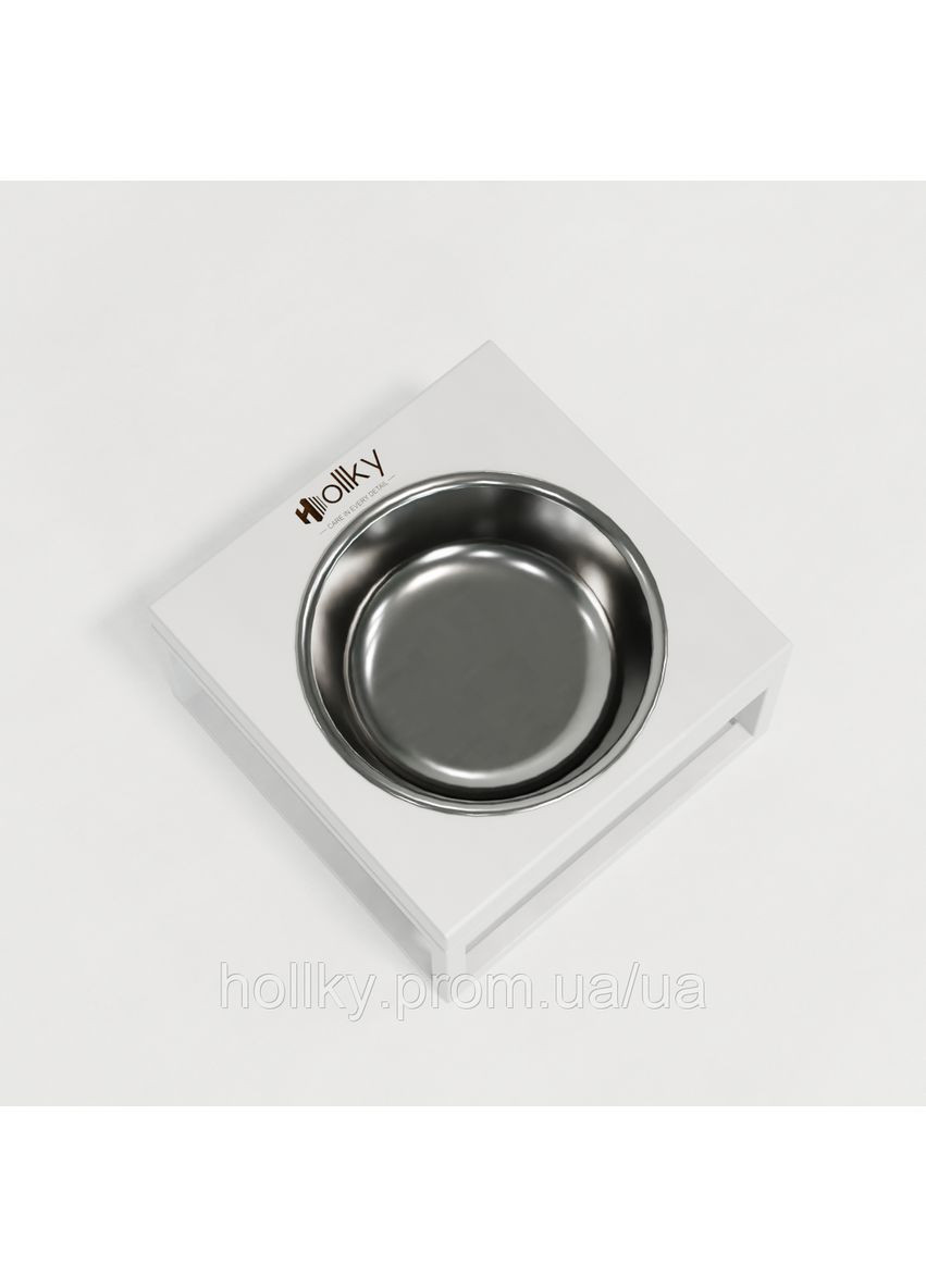 Миска на подставке для кошек и маленьких собак Base Solo S (1×0,45 л) Solo S-18187-WHWH Hollky (365652779)