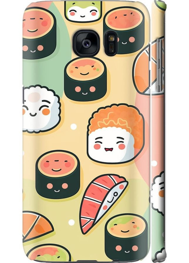 3D пластиковий матовий чохол 'Суші патерн' для Endorphone Samsung Galaxy S7 Edge G935F (278235688)