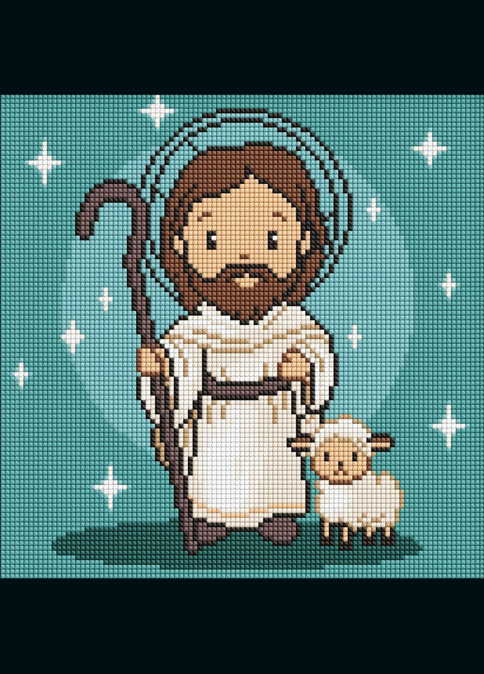 Алмазная мозаика Милый Иисус ©art_selena_ua 30x30 AMO8196 Идейка Ідейка (335426370)