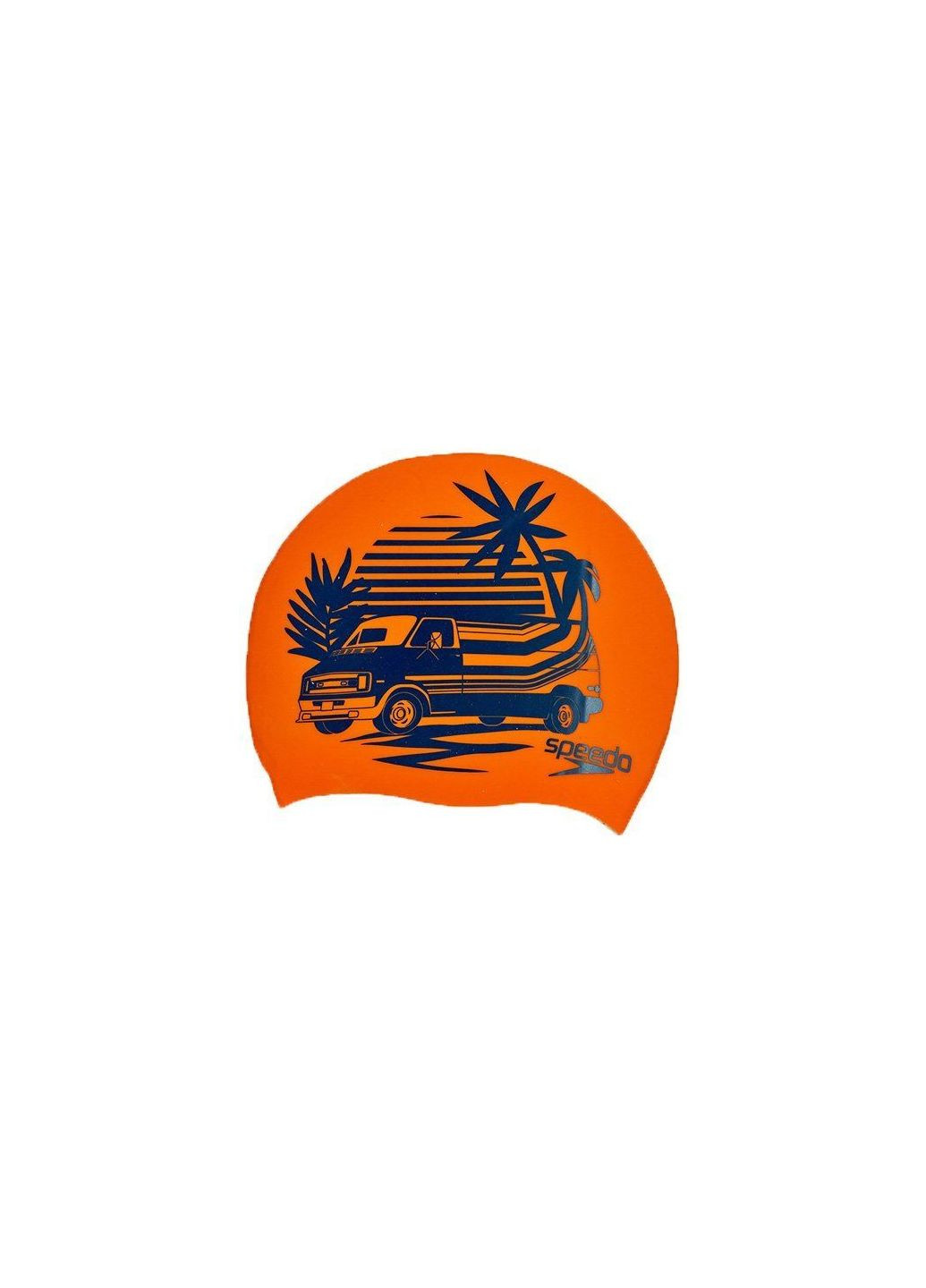 Шапочка для плавания Slogan Print Оранжевосиний (60443005) Speedo (293255886)
