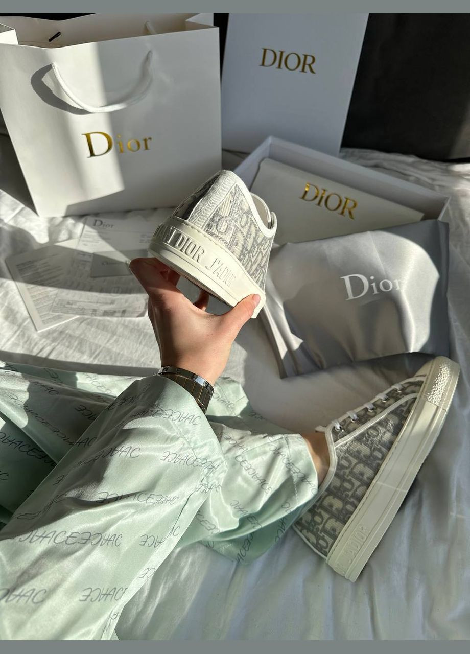 Серые кеды Vakko Dior Sneakers Low Grey Premium