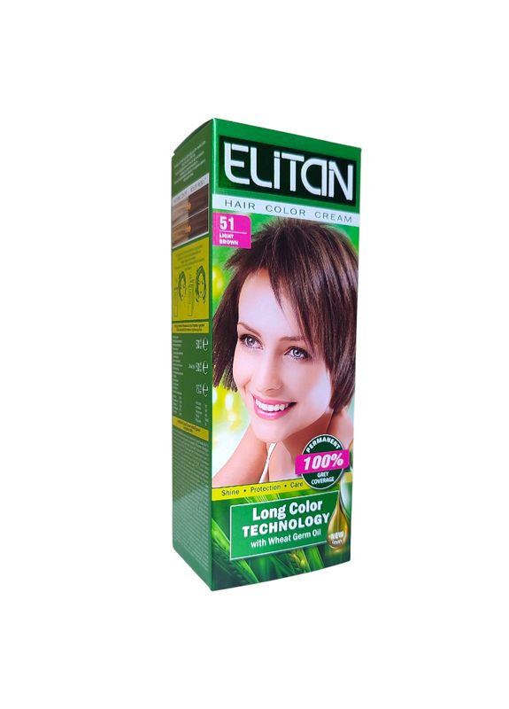 Крем-краска для волос Elitan 51 Русый Комбі (335869183)