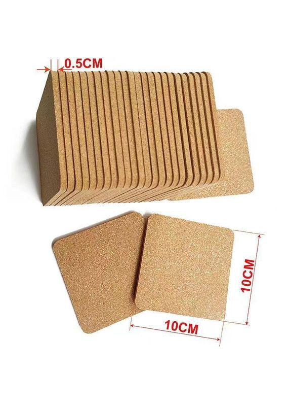 Подставки пробковые для стаканов и чашек 6 шт (AN0103501) ANbeauty (365875728)