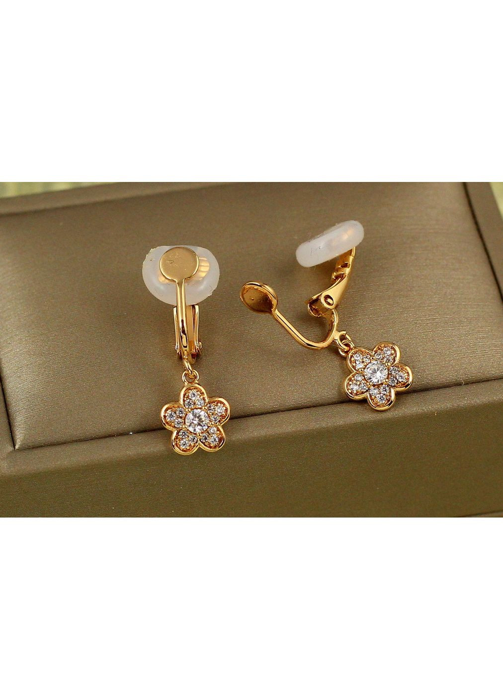 Сережки кліпси миозонис 2,7 см золотисті love-shopping Xuping Jewelry (354661931)