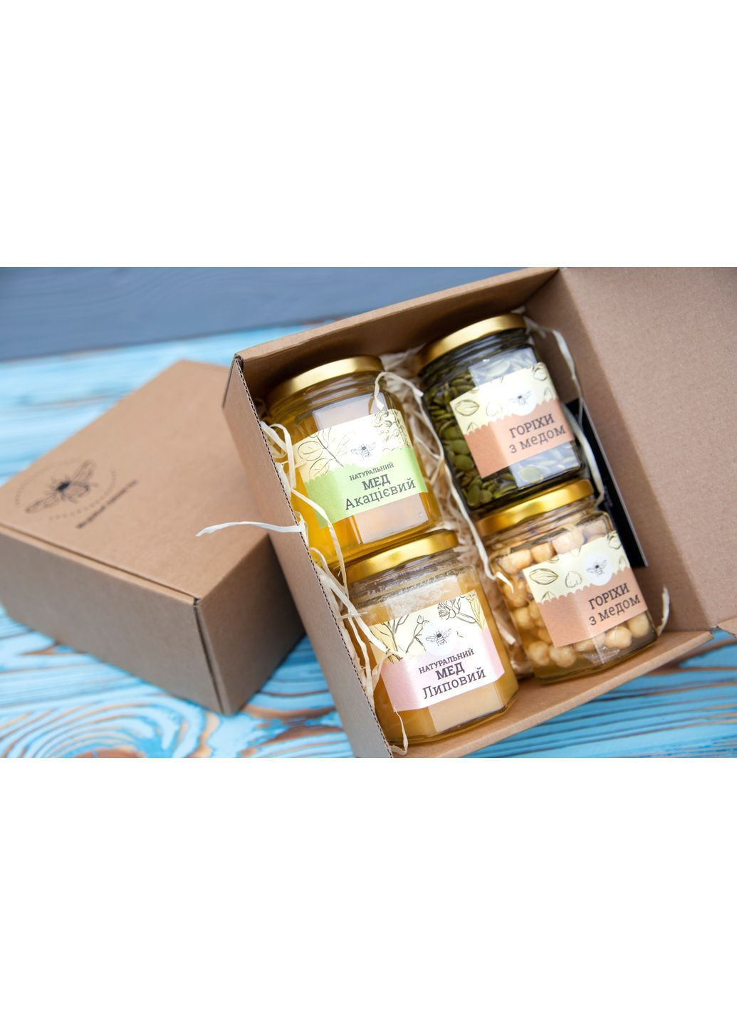 Подарунковий набір - 4 види горіхів з медом Медові ласощі (373019769)