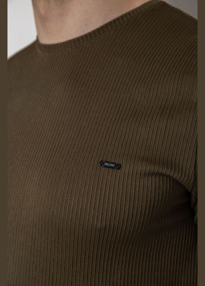 Хаки (оливковая) футболка мужская в рубчик,, Andi