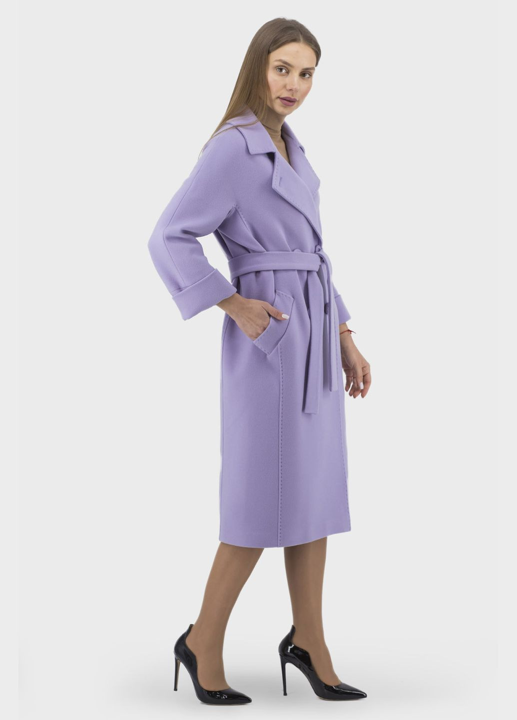 Сиреневое демисезонное Женское пальто Kent (кемел, ), 33535 No Brand