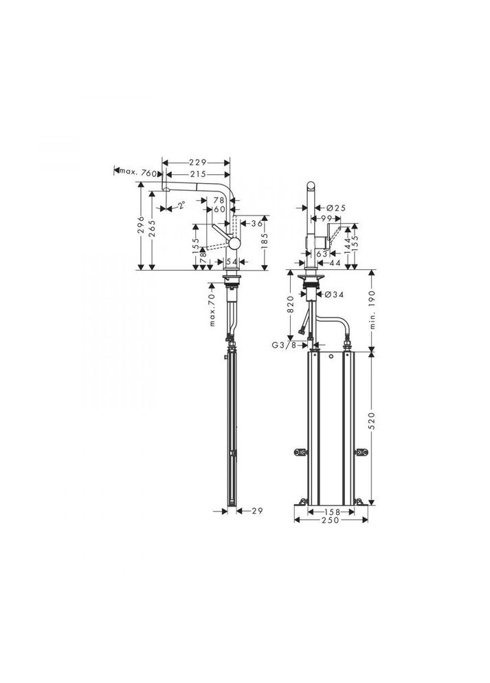 Смеситель для кухонной мойки Talis 72809000 Hansgrohe (314928131)