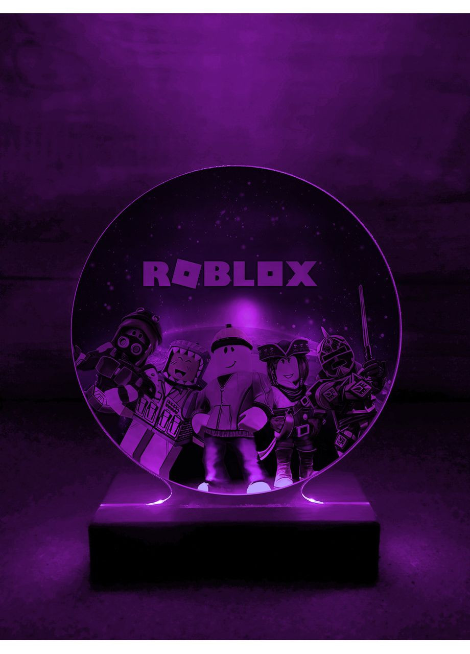 Дитячий нічник Роблокс Roblox на чорній підставці (дизайн 28.4) Creative (355397426)