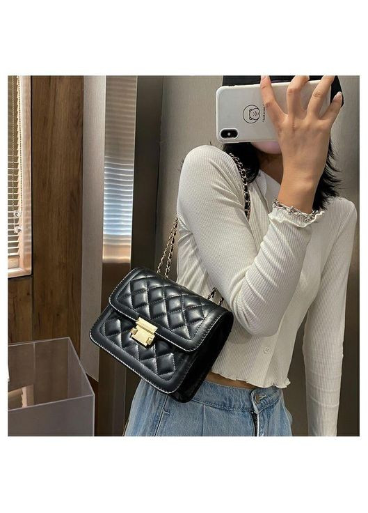 Классическая маленькая сумочка кросс-боди в золотой черной фурнитуре. Stella (362588156)