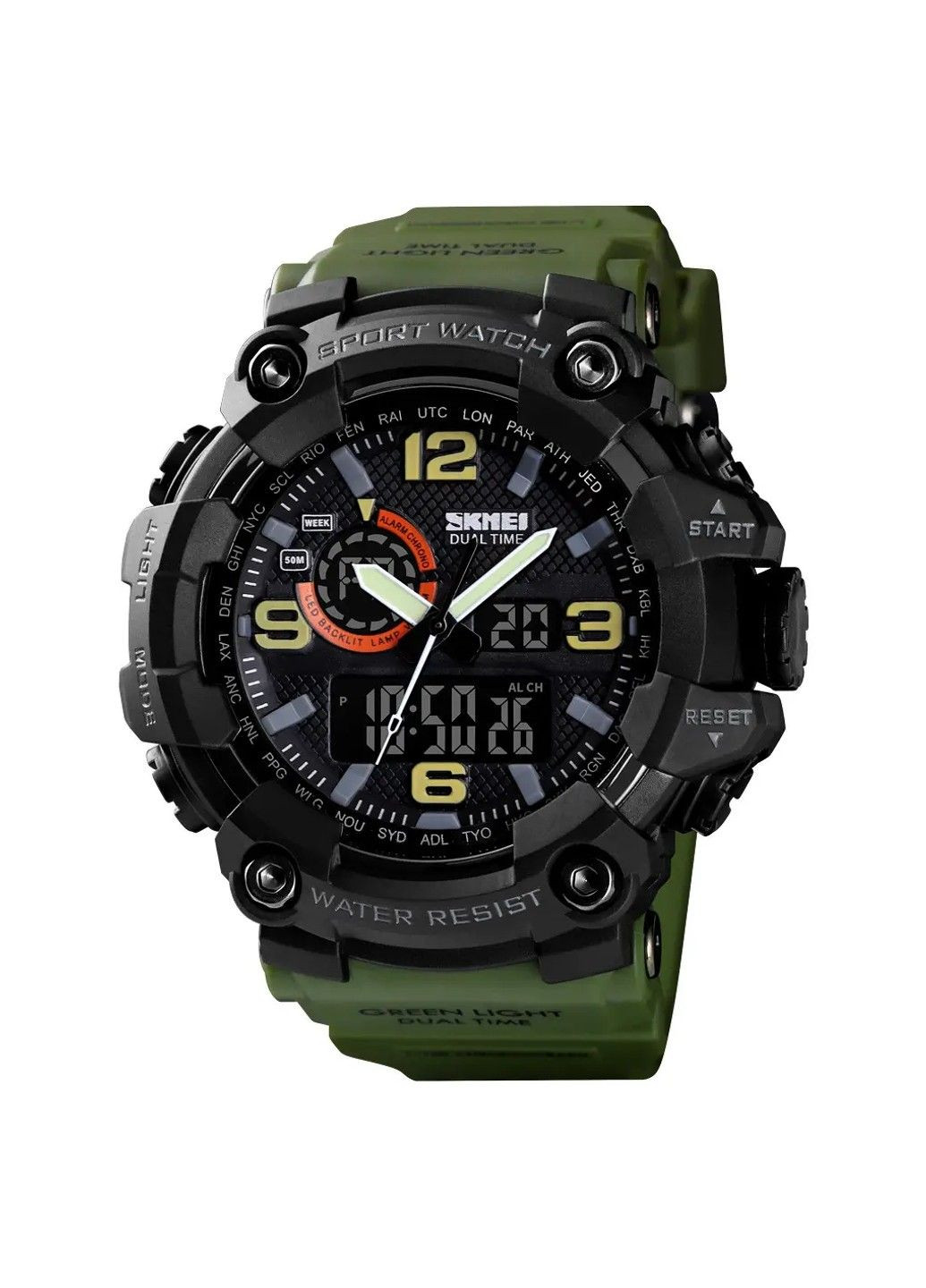 Мужские наручные часы 1520 Зеленый Skmei (314483908)