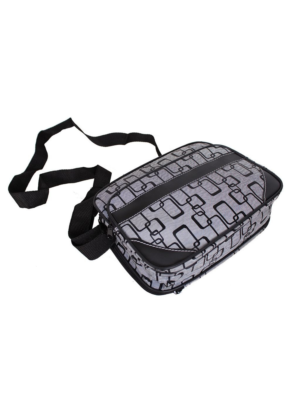 Чоловіча сумка зі шкірозамінника 301566 сіра No Brand (370848067)