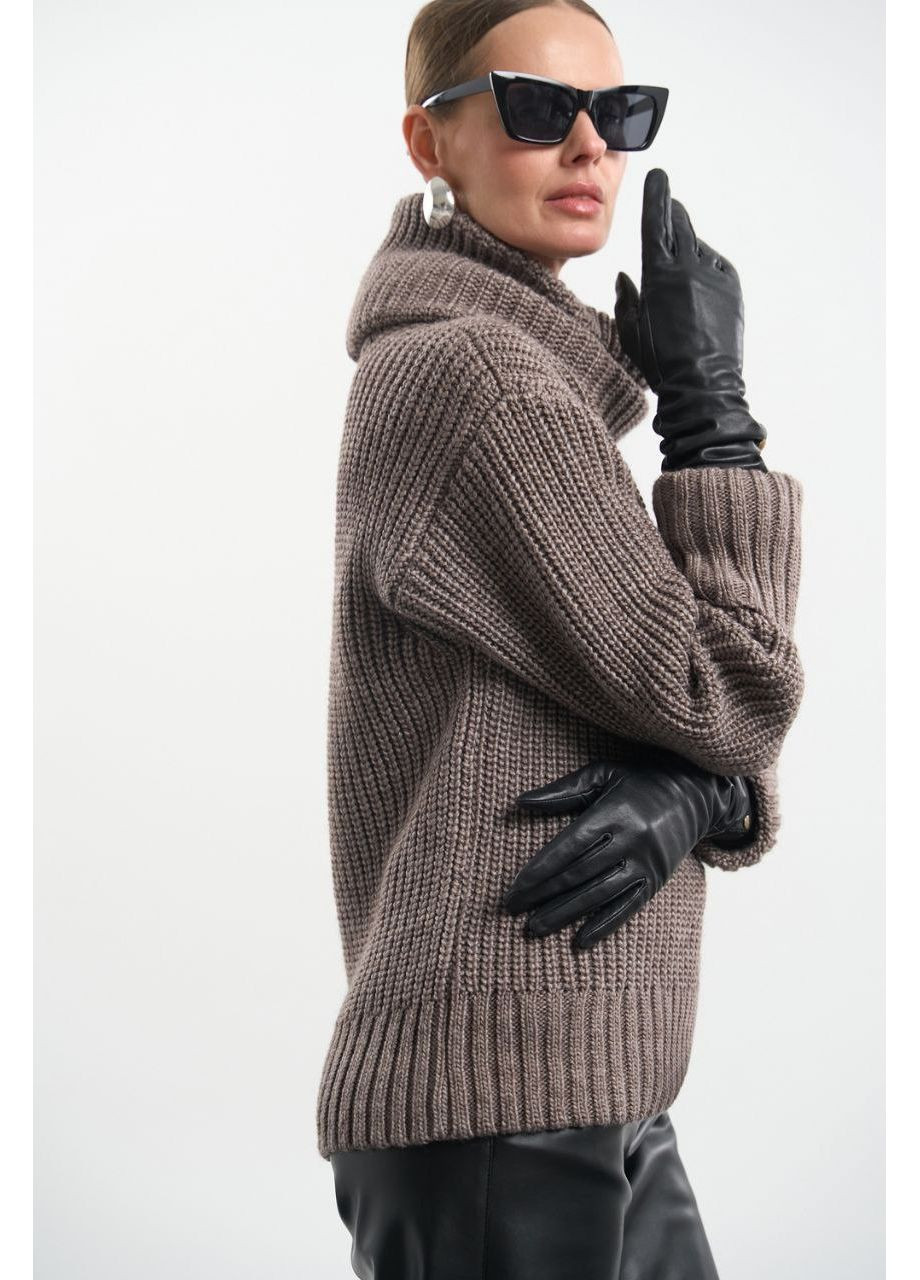 Сірий демісезонний светр з хомутом джемпер Triko Bakh