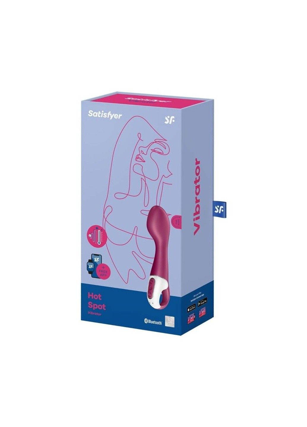 Смарт вибратор точки G Hot Spot с функцией подогрева Satisfyer (316231851)