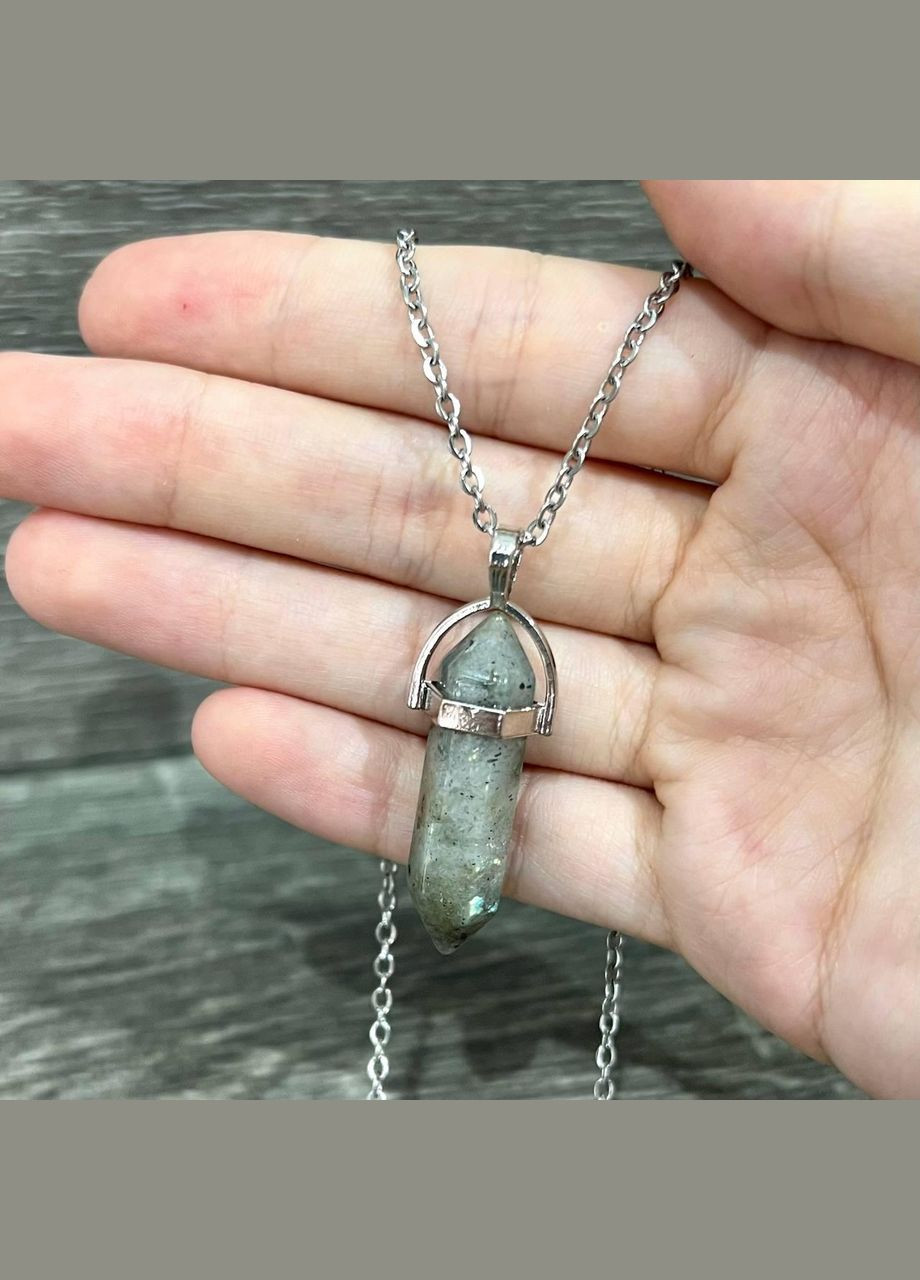 Подвеска с натуральным камнем Лабрадор "провидческий" - кулон шестигранник на шнурке в подарочной коробочке АТМ (331291915)