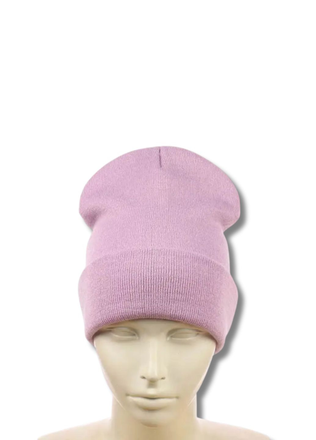 Молодежная двухслойная шапка бини лонг No Brand Шапка біні лонг лопата (362411558)