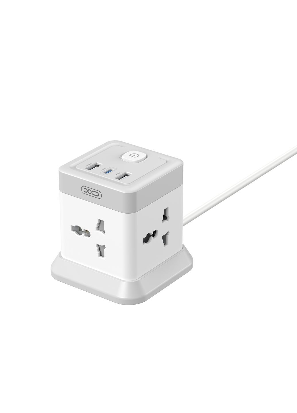 Сетевой Удлинитель WL20 20W Square Socket 4AC +USB-A+1USB-C PD/QC 2m Цвет Белый XO (337995250)