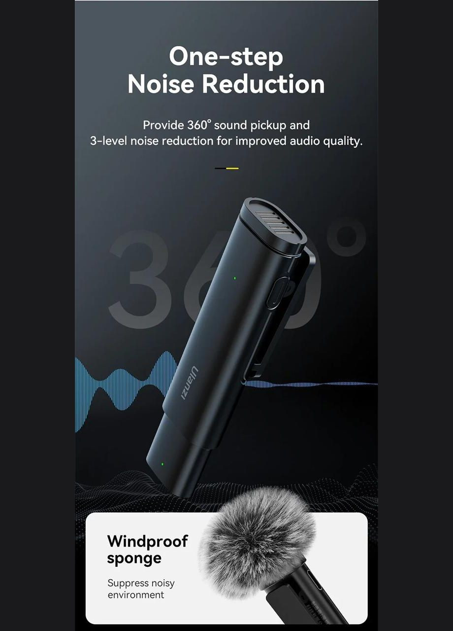 Микрофон петличный беспроводной WM-10 для iPhone с разъемом Ligtning Ulanzi (300370057)