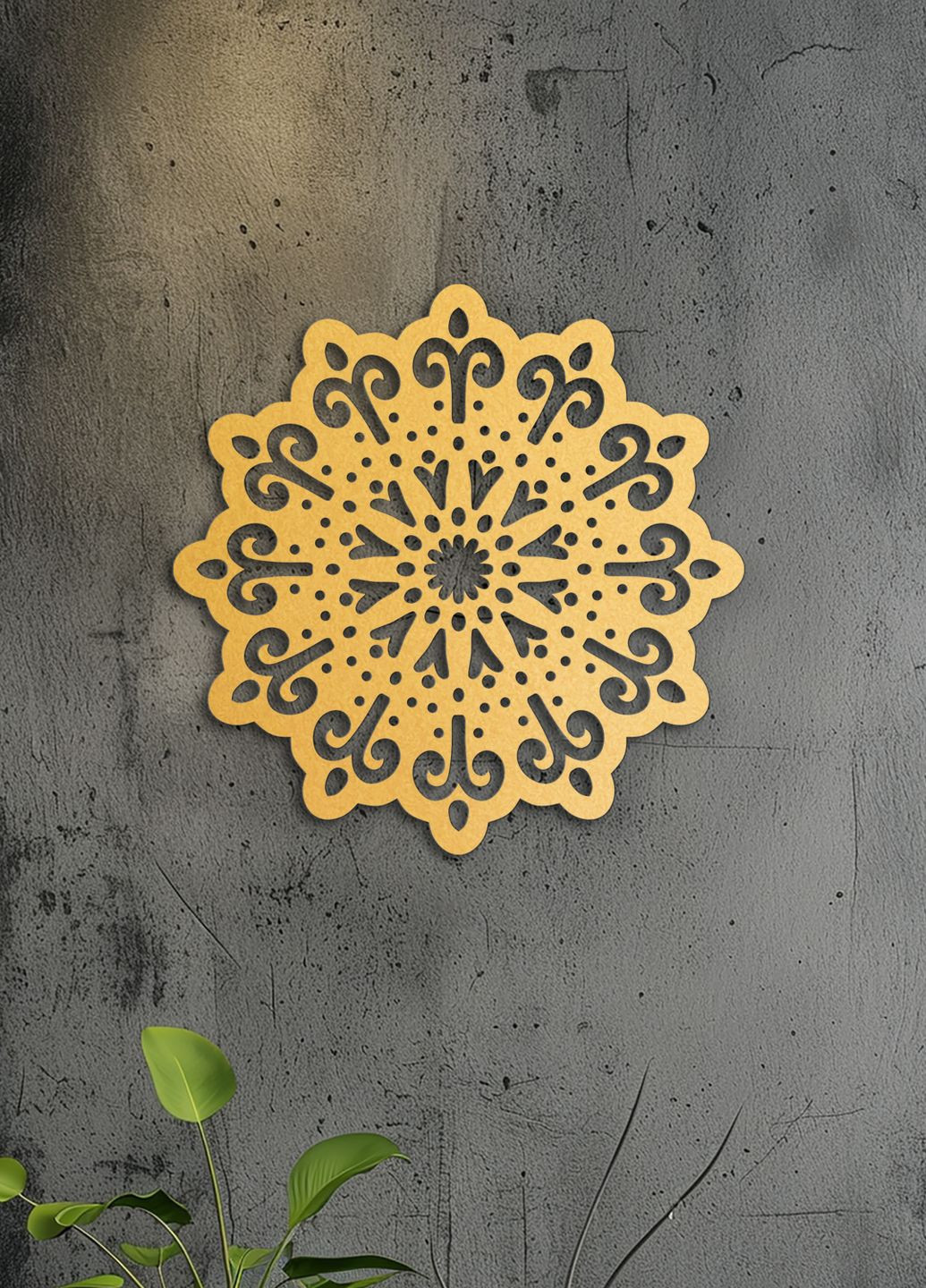 Современный декор стен, интерьерная картина из дерева "Цветочная мандала", минималистичный стиль 40х40 см Woodyard (291412175)