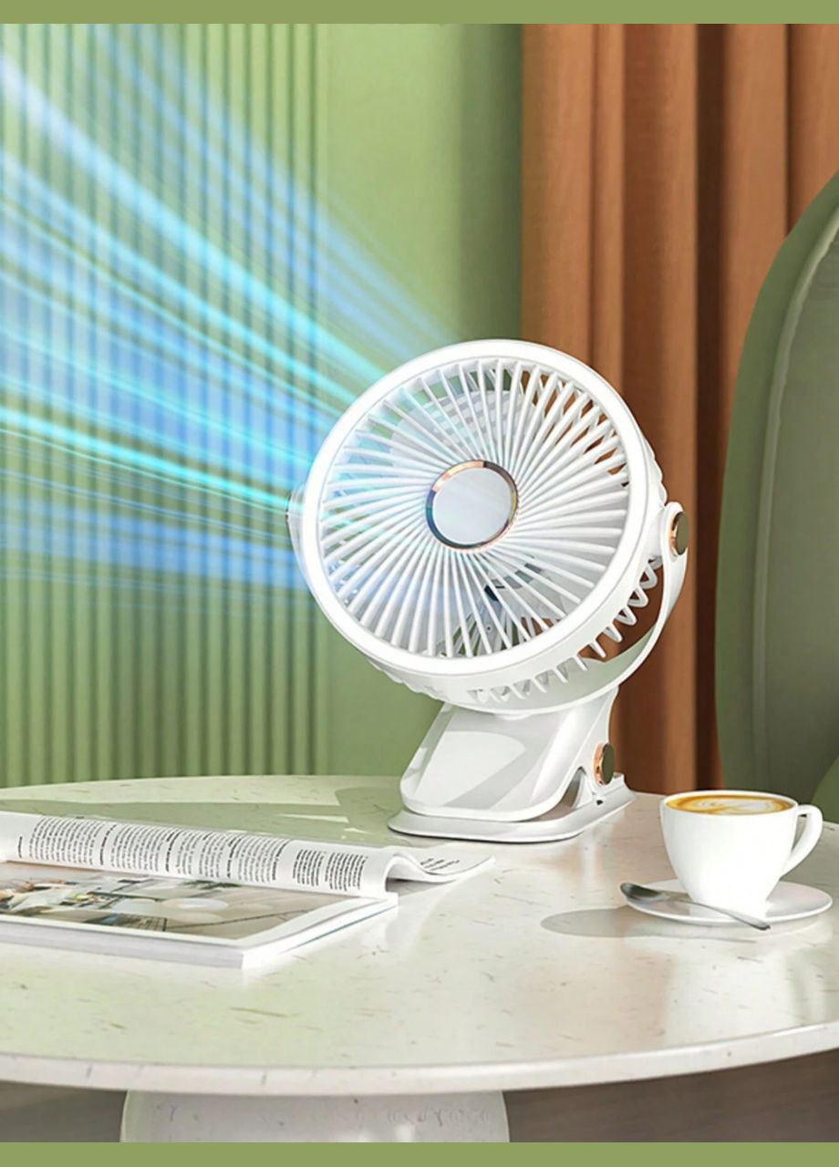 Аккумуляторный вентилятор F03 с LED подсветкой, White VHG (334305145)