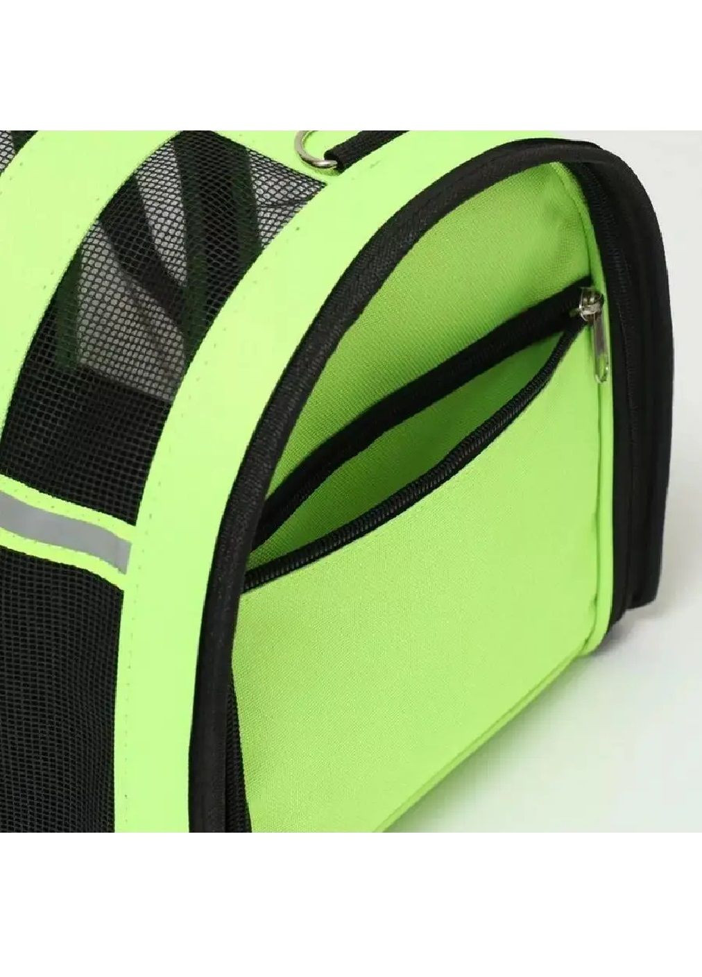 Сумка переноска для транспортировки животных кошек собак с вентиляцией ручками ремнем размер L 49x28x27 см (477295-Prob) Зеленая Unbranded (296716168)