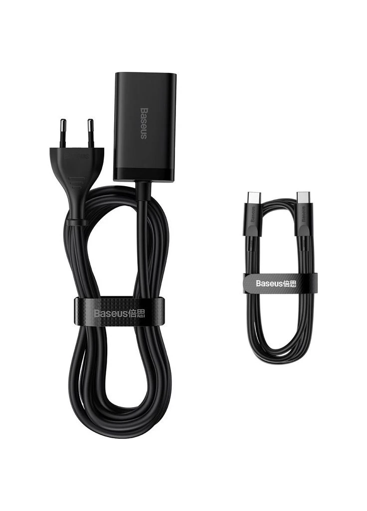 Мережевий зарядний пристрій GaN3 Pro Desktop Fast Charger 2C+2U 65W + Cable USB-C to USB-C Black (CCGP040101) [80903] Baseus (399426220)