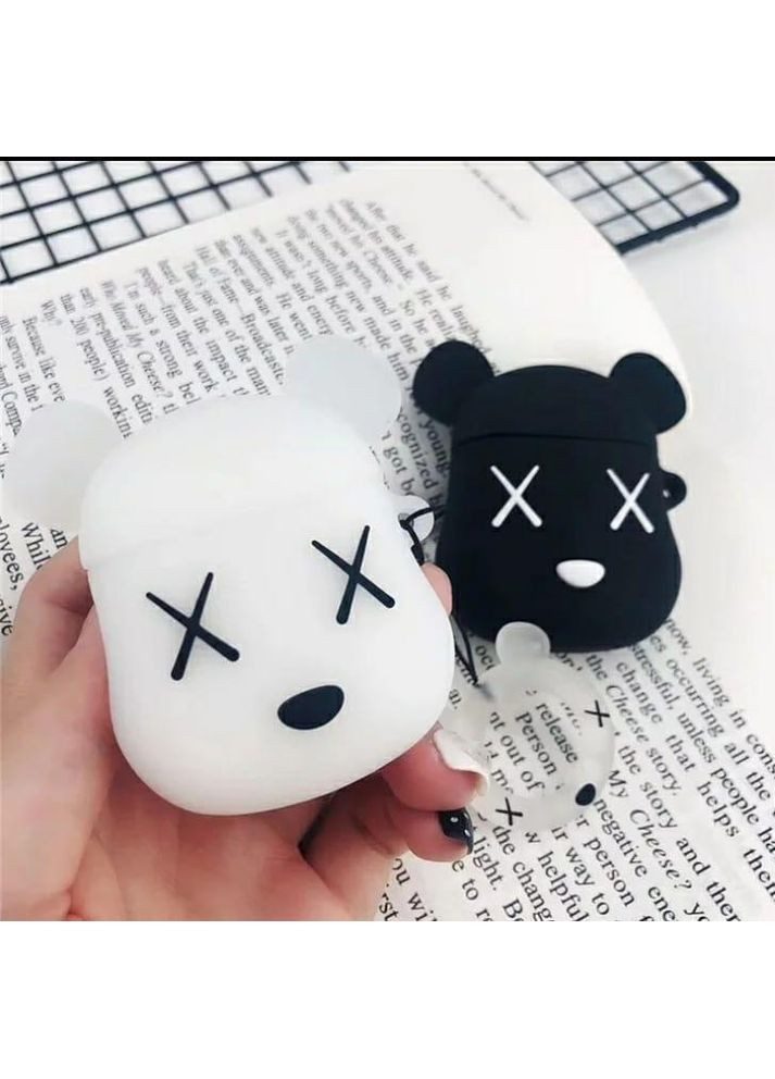 Чехол для наушников AirPods 1, 2 Мишка Bear Brick + брелок силиконовый Trends Airpods 1/2 (360897075)