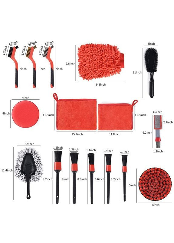 Набор для мытья и ухода за автомобилем 19 шт, инструменты для химчистки автомобиля 19 шт No Brand (329194622)