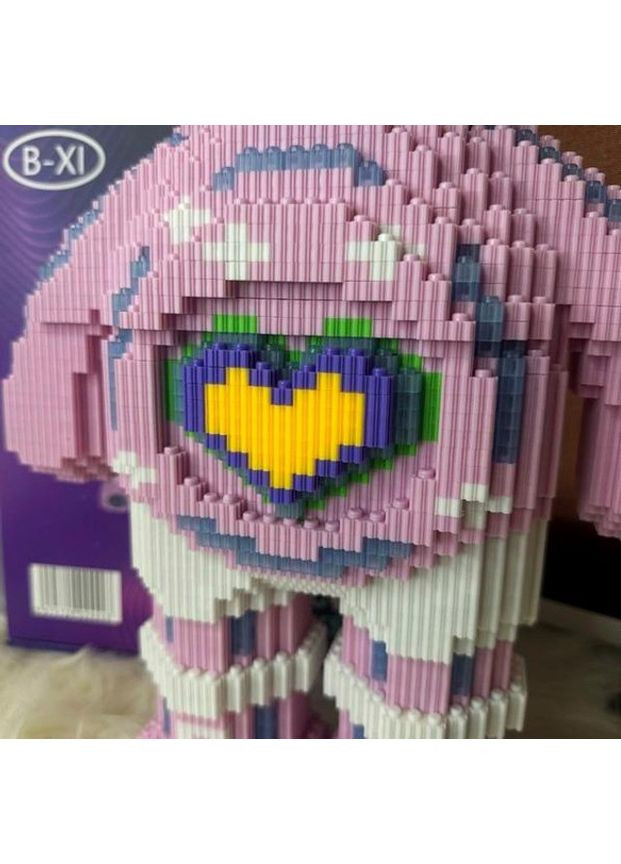 3D-конструктор Blocks "Bearbrick" світиться в темноті дитячий 4031 деталь фігурка ведмедя 50 см Рожевий Magic (361161886)