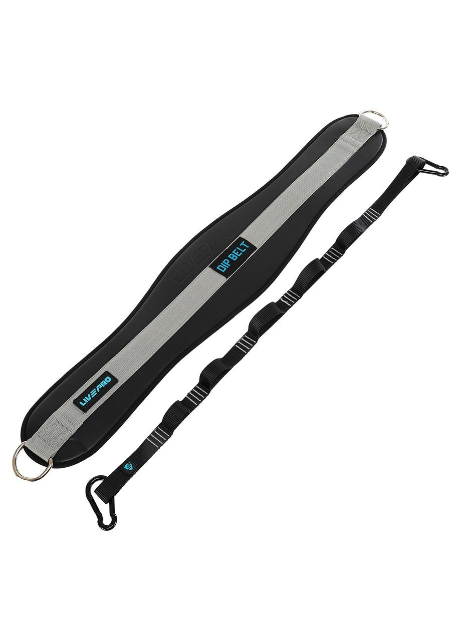 Пояс атлетический для обременения композитная кожа со стропой и карабином спинка 19см LP8098 (PU, полиэстер, EVA, LiveUp (361439925)