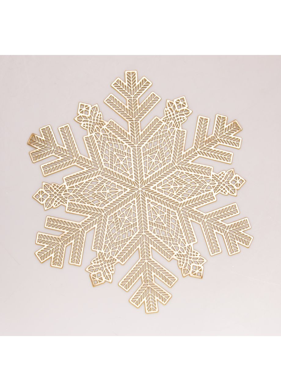 Килимок для сервірування столу Snowflake 38 см, золото HP-36327-13 Yiwu (370707211)