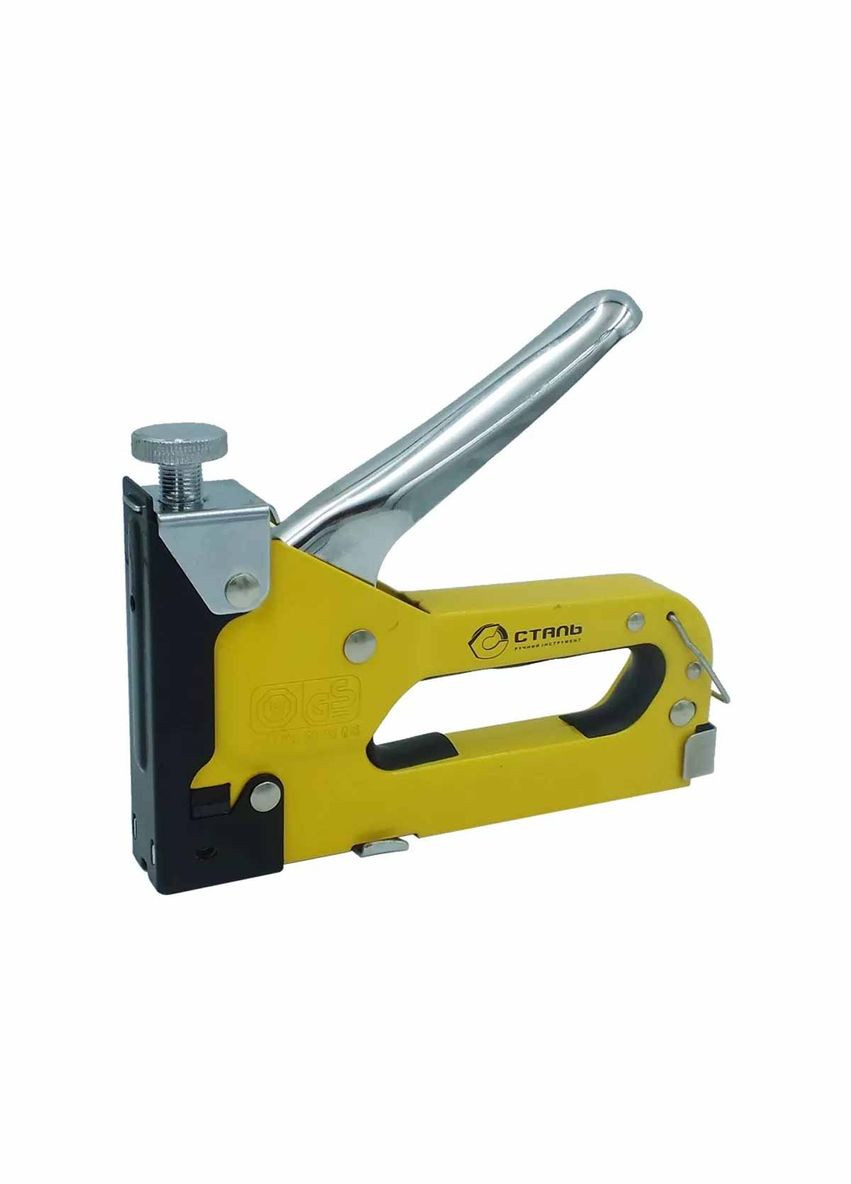 Степлер строительный 4-14 мм + 400 скоб (78555) СТАЛЬ (317345308)