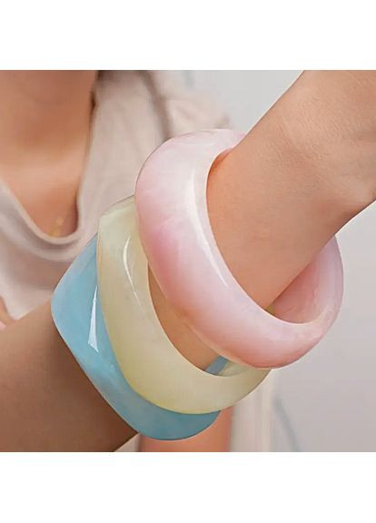 Браслеты цветные с мраморным принтом 3 единицы No Brand (349812720)