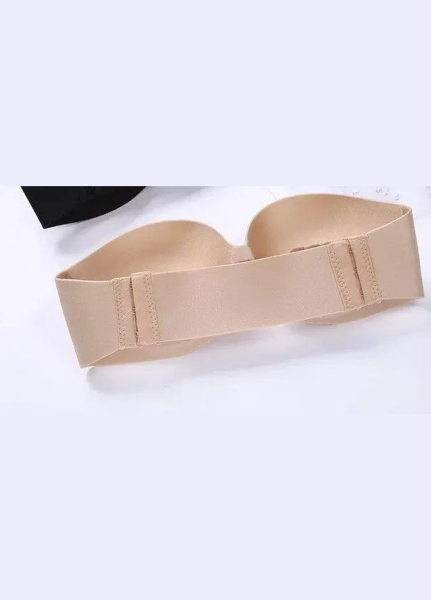 Бежевый балконет бюстгальтер афина с силиконовой спинкой push-up, бесшовный гладкий бюстгальтер пуш ап, лифчик балконет пуш ап, бежевый, размер a No Brand