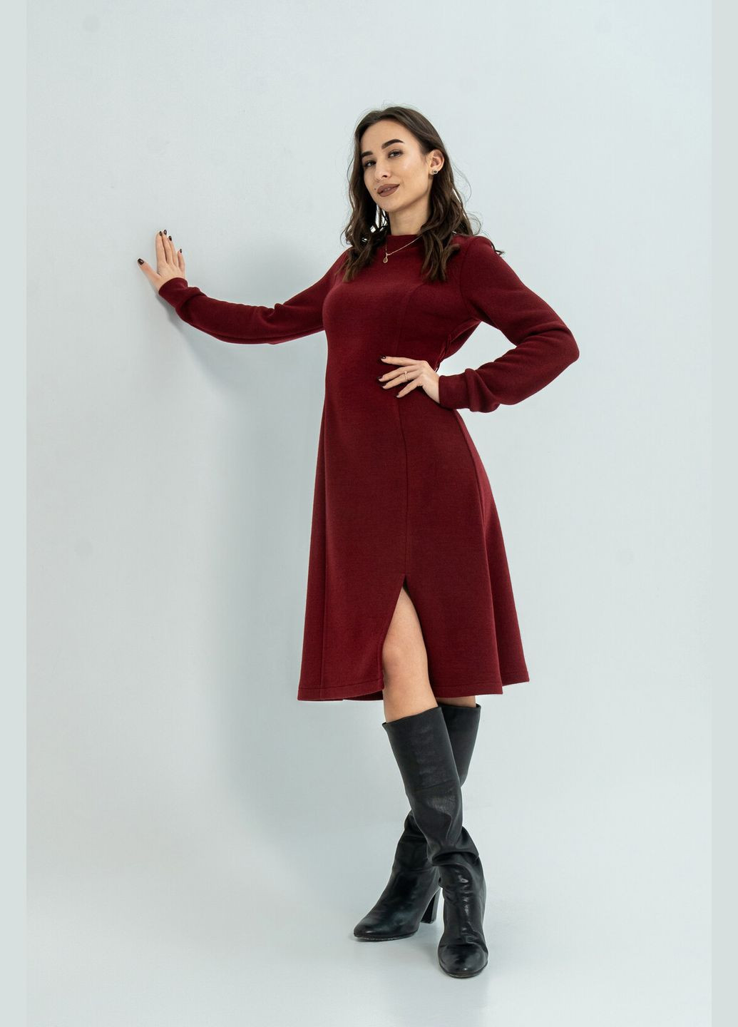 Бордовое деловое, кэжуал, праздничный платье ри мари карен ск 2724 RiMari