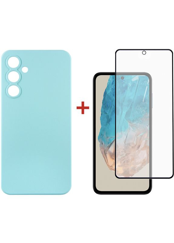 Чохол-накладка для Samsung Galaxy M35 5G SM-M356 Light Blue (DG-KM-107) + захисне скло DENGOS (341487478)