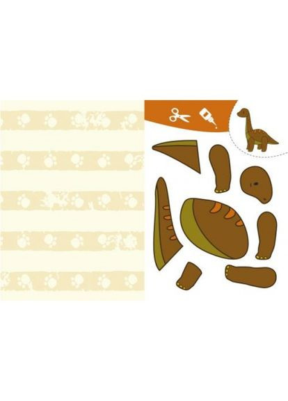 Книга "Вирізаємо та клеєм. Динозаврики "укр) Crystal Book (356459686)