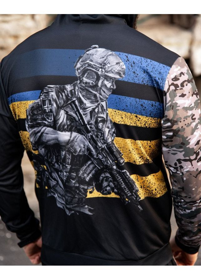 Чоловічий костюм демісезонний з Гербом України чорний Freedom (363317838)